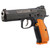 CZ Shadow 2 Optics Ready 9mm Luger Pistol 4.89" Barrel 17+1-Round Black Slide Orange Grip Black Frame