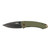 CRKT Burnley Tuna Pocket Knife 3.22" Drop Point 8Cr14MoV Stonewashed Blade G-10/Stainless Steel Handle Olive Drab - Image 1