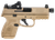 FN 509 Compact Tactical 9mm Luger Pistol 4.32" Threaded Barrel 10+1 Round Flat Dark Earth Night Sights