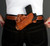 DeSantis 067 Small of Back Holster Glock 26 27 33 Left Hand Tan