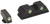 AmeriGlo Classic 3-Dot Night Sight Set for Glock 17/19/22/23/24/26/27/33/34/35/37/38/39 Green Tritium with White Outline