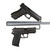 Gun Storage Solutions Over Under Handgun Hangers 2 Pack