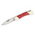 Uncle Henry Brown Bear Pocket Knife 2.2" Clip Point 7Cr17MoV Polished Blade Wood Handle