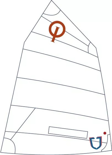 J Sails Opti Race Sail Classic - Red (95lbs<)