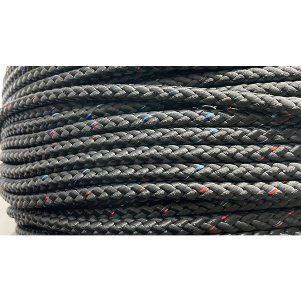 Spool - 6mm Kingfisher 8 Plait Black 656 Ft