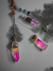 PINK AND YELLOW RAINBOW 7 BEAD CHAKRA PENDULUM