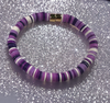 Purple, White and Dark Purple Good Vibes Beach Bracelet