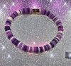 Purple, White and Dark Purple Good Vibes Beach Bracelet