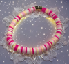 Pink, Yellow and White Good Vibes Beach Bracelet