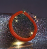 BRIGHT DARK CORAL GOOD VIBES BEACH BRACELET