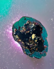 SMALL Natural Crystal Spar Specimen Electroplated Blue-Violet Geodes, Angel Aura Quartz,