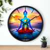 Colors of  Yoga Wall Clock