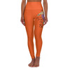 Orange Crystal Ball High Waisted Yoga Leggings (AOP)