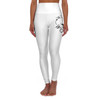 Witchy Woman Black White thigh High Waisted Yoga Leggings (AOP)