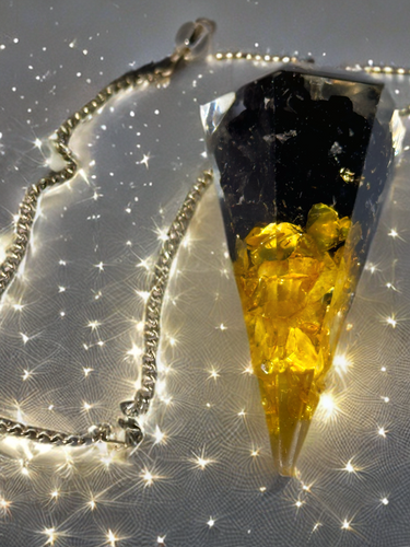 GOLD, BLACK AND CLEAR JUMBO PENDULUM