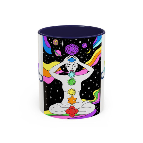Neon Chakra Accent Coffee Mug (11, 15oz)