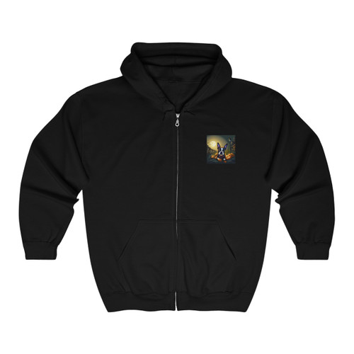Boston Terrier Halloween Unisex Heavy Blend™ Full Zip Hooded Sweatshirt
