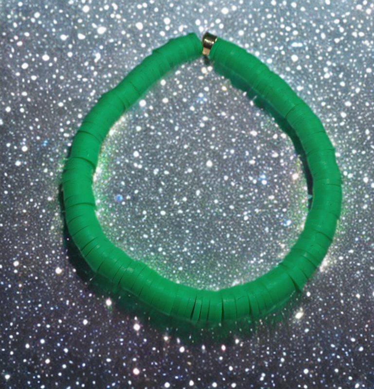 DEEPER NEON GREEN GOOD VIBES BEACH BRACELET