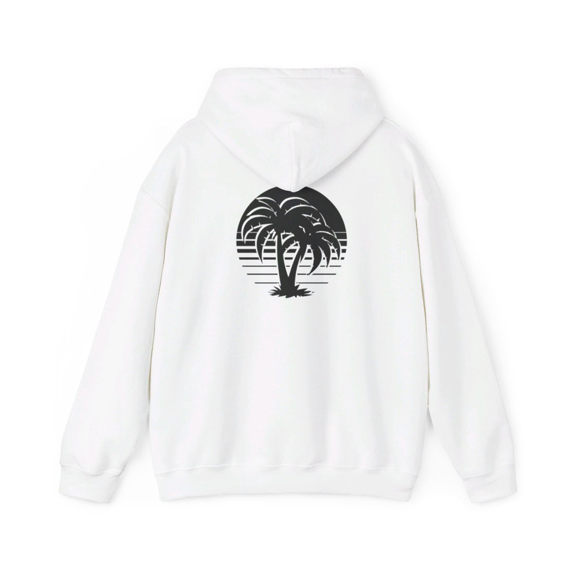 Black and White Palm Unisex Heavy Blend™ Hooded Sweatshirt