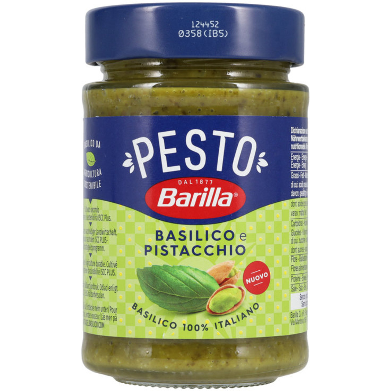 Barilla Pesto with Basil Pistacchio 190g GLUTEN FREE