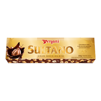 Vergani Sultano Gianduja Chocolate with Whole Piemonte Hazelnuts (Gold box)