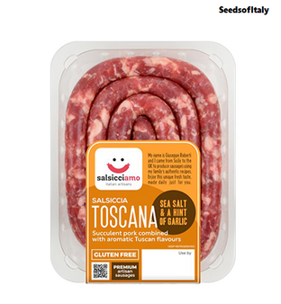 Luganica 'Toscana' Spiral Sausage with a Hint of Garlic 400g "GLUTEN FREE"