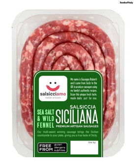 Luganica Spiral Sausage with Sicilian Fennel 400g "GLUTEN FREE"