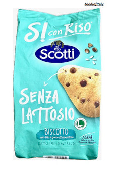 Riso Scotti (Biscotto) Biscuits with Rice and Chocolate Chips Lactose Free,Vegan 350g