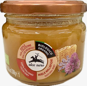 BIO Alcenero Italian Millefiori Honey Alce Nero 300g