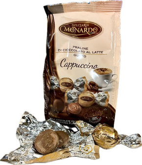 Monardo Milk Chocolate Pralines, Cappuccino Flavour, 100g bag