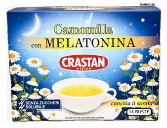 Crastan Soluble Chamomile with Melatonin (Camomilla con Melatonina)16 Sachets