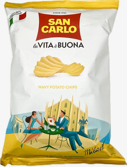 San Carlo Wavy Potato Crisps "Rustica" 50g