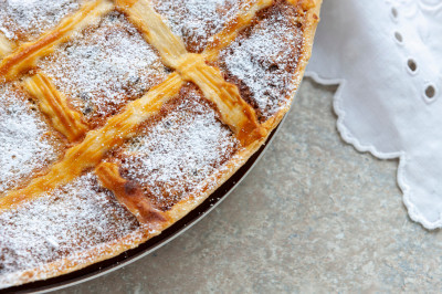 Neapolitan Pastiera Easter Cake by Franco and Ann Taruschio, founders of the Walnut Tree Inn