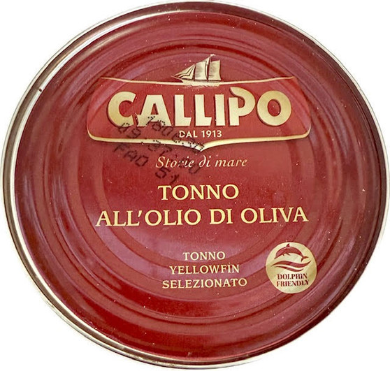 Callipo Tuna Slices, "Tranci di Tonno" in Olive Oil, tin 160g