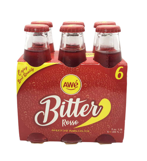 AWE BITTER ROSSO DRINK 6 X 100ml (Collect in store only)