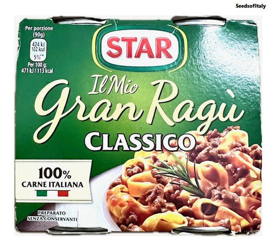 Star Gran Ragu' Pasta Sauce Classico 2 x 180g *Gluten Free*