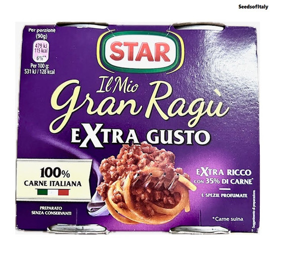 Star Gran Ragu' Pasta Sauce Extra Carne Meat 2 x 180g *Gluten Free*