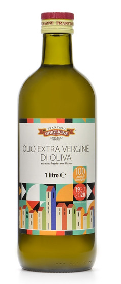 Italian extra virgin olive oil unfiltered by Ghiglione Liguria 1l