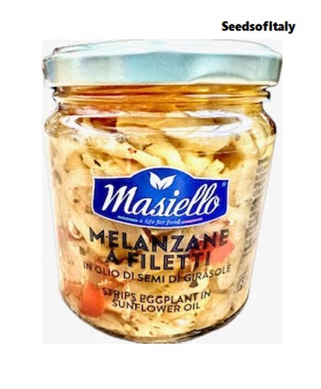 Masiello Filleted Aubergine in Sunflower Oil 280g