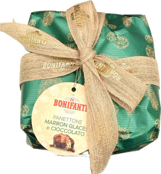 Bonifanti Marron Glace Panettone, Hand Wrapped 750g