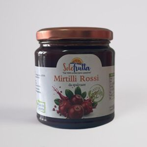 Solefrutta Mirtilli Rossi "Red Cranberries" Fruit Jam 340g