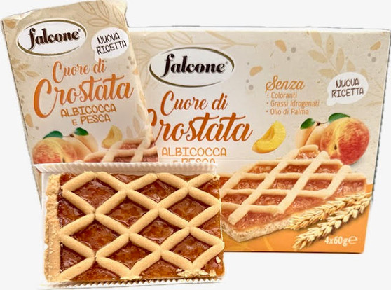 Falcone Apricot and Peach Tart (Crostata) 4x60g