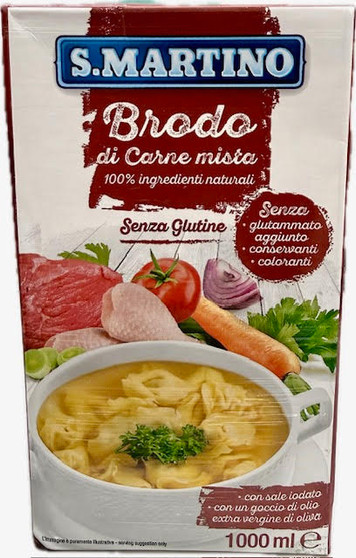 S.Martino Brodo (Carne Mista) Broth with Mix Meat 1L "Gluten Free"