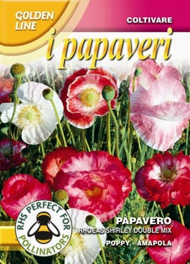 Poppy rhoeas shirley double mix SHORT DATE EXP. 06.27