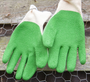 Gardening Gloves Organic Cotton, Fairly Traded Natural Rubber ( size Extra Large)
