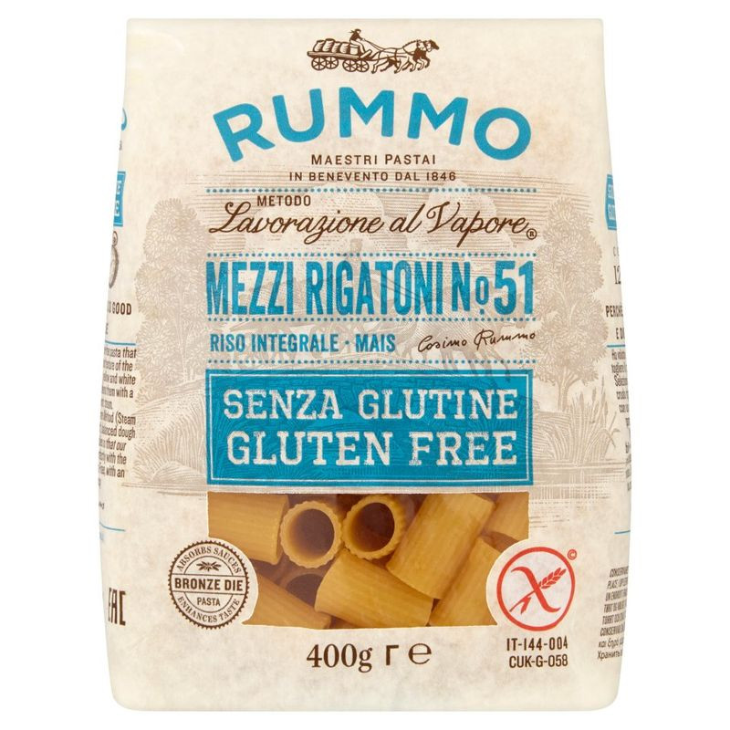 Mezzi Rigatoni Gluten Free By Rummo