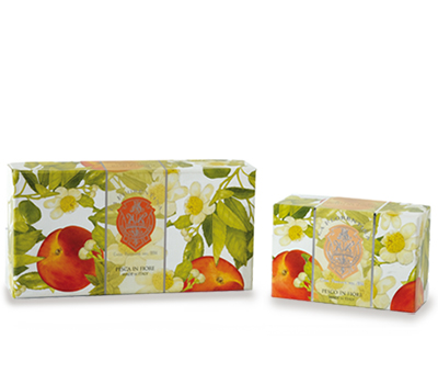 La Florentina Peach gift box 3 soap bar 150g