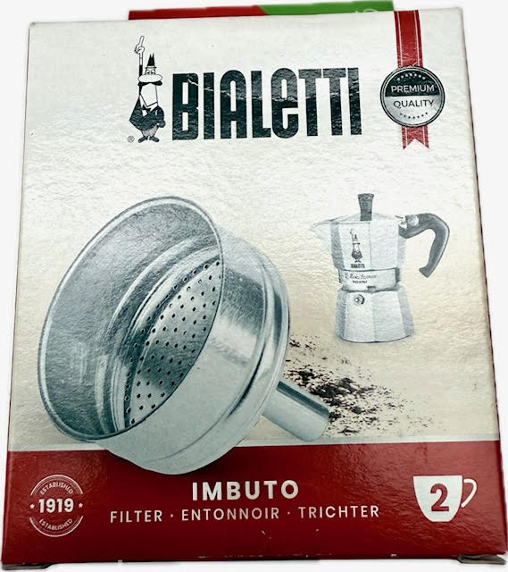 Bialetti Moka Pot Funnel Filter (Filtro ad Imbuto) Cups