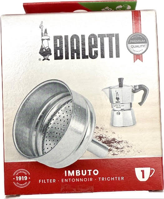 Bialetti Moka Pot Funnel Filter (Filtro ad Imbuto) Cup