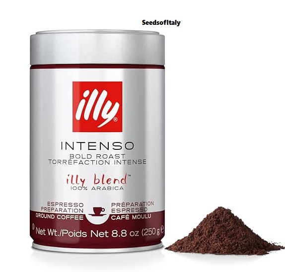 Illy INTENSO - Bold Roast Regular GROUND Coffee 250g